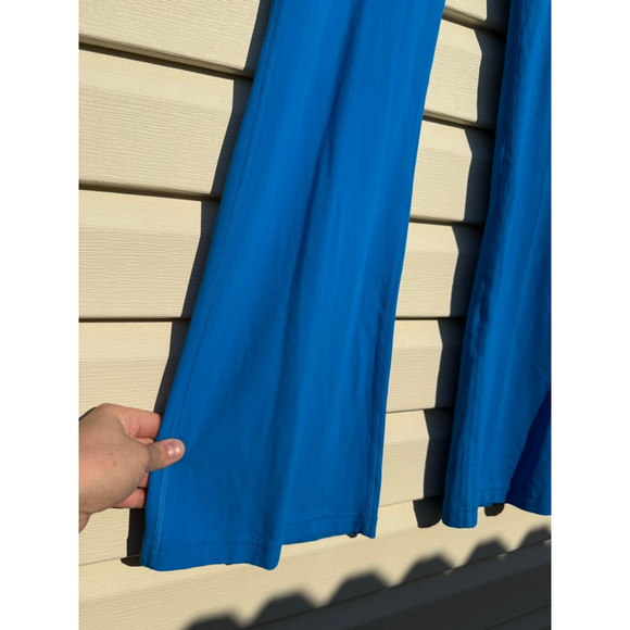 Lululemon Groove Flare Pants Size 6 Bright Blue Yoga High Rise Stretch Leggings - Picture 5 of 10
